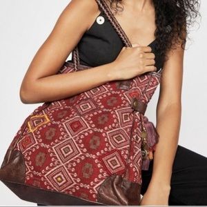 NWOT Free People Luma tapestry bag